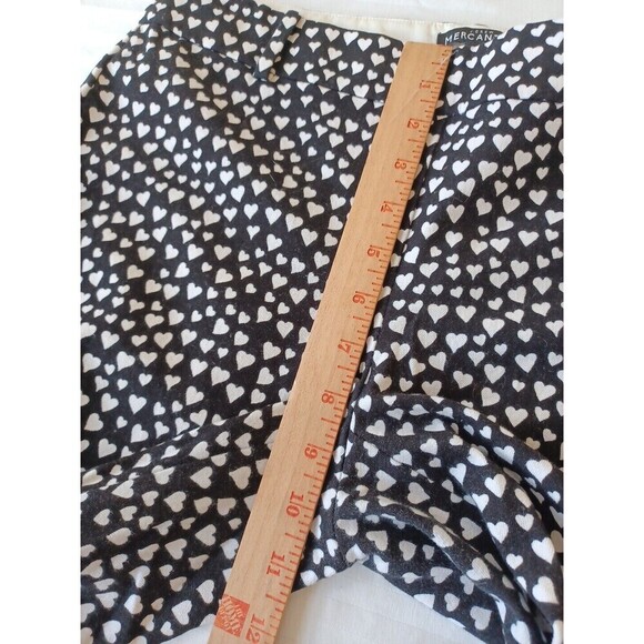 J. Crew Black and White Cropped Heart Pants - Picture 11 of 12